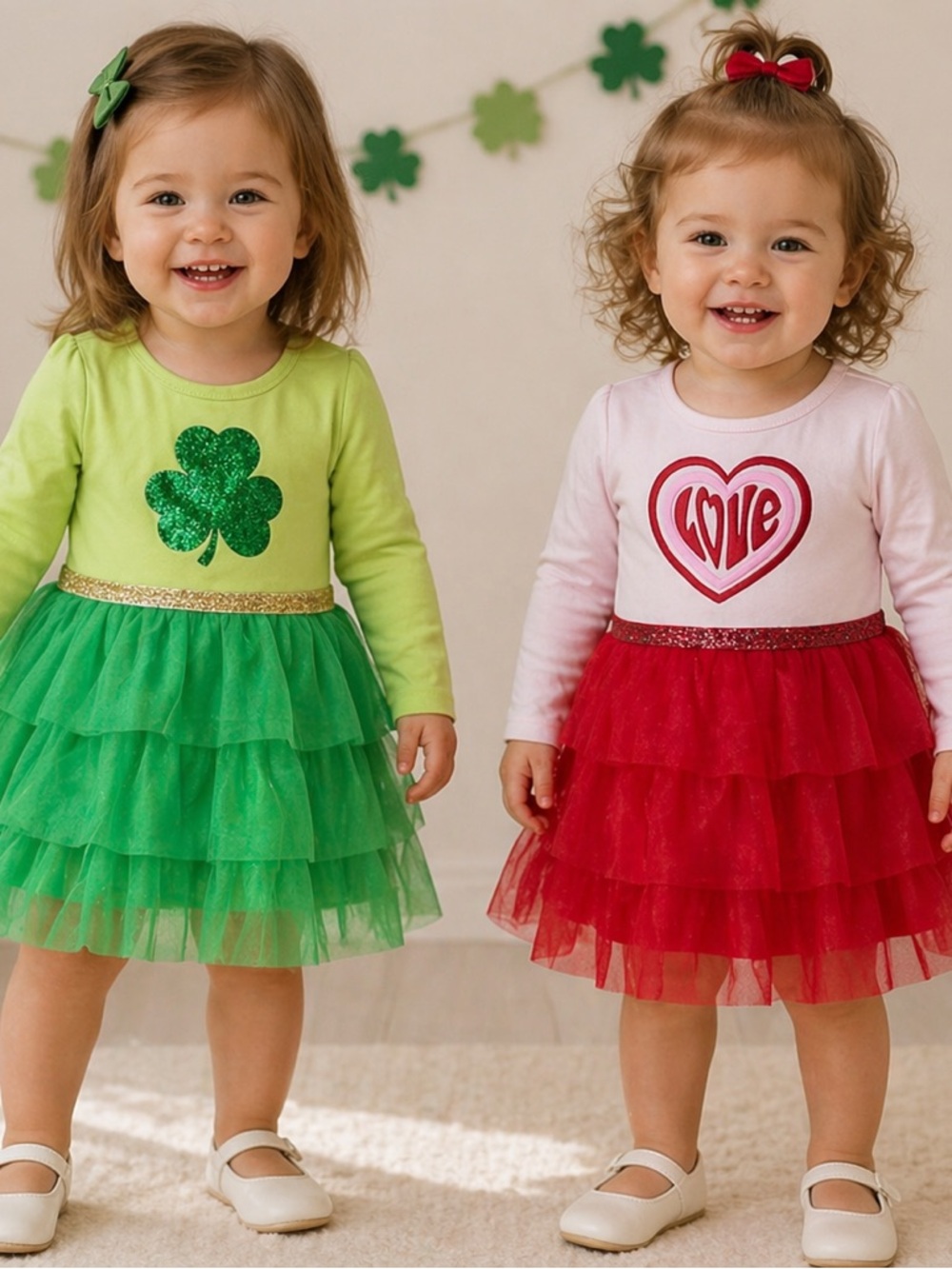2pc Toddler 18M Holiday Tutu Dress Bundle St Patrick’s Valentine